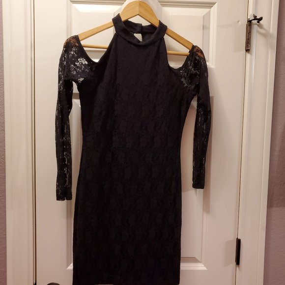 Charlotte Russe, Black Dress, Cold Shoulder - Picture 1 of 9